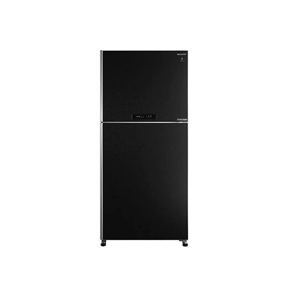 ثلاجة شارب 69 اسود فريزر علوي